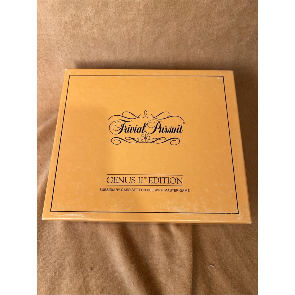Vintage TRIVIAL PURSUIT GENUS II EDITION CARD subsidiary card set 2 - 1984 Cards